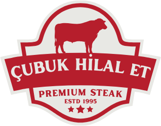 Red Retro Badge Steak House Restaurant Logo
